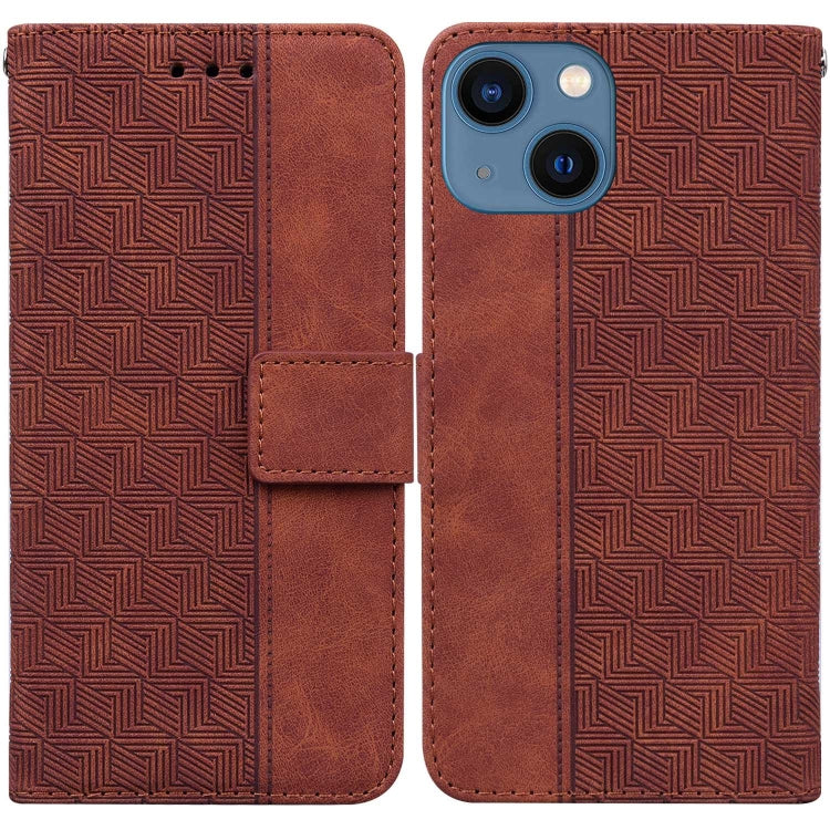 Geometric Embossed Leather Phone Case, Series 1