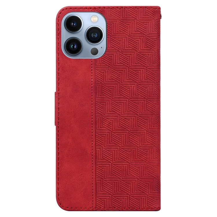 Geometric Embossed Leather Phone Case, Series 1