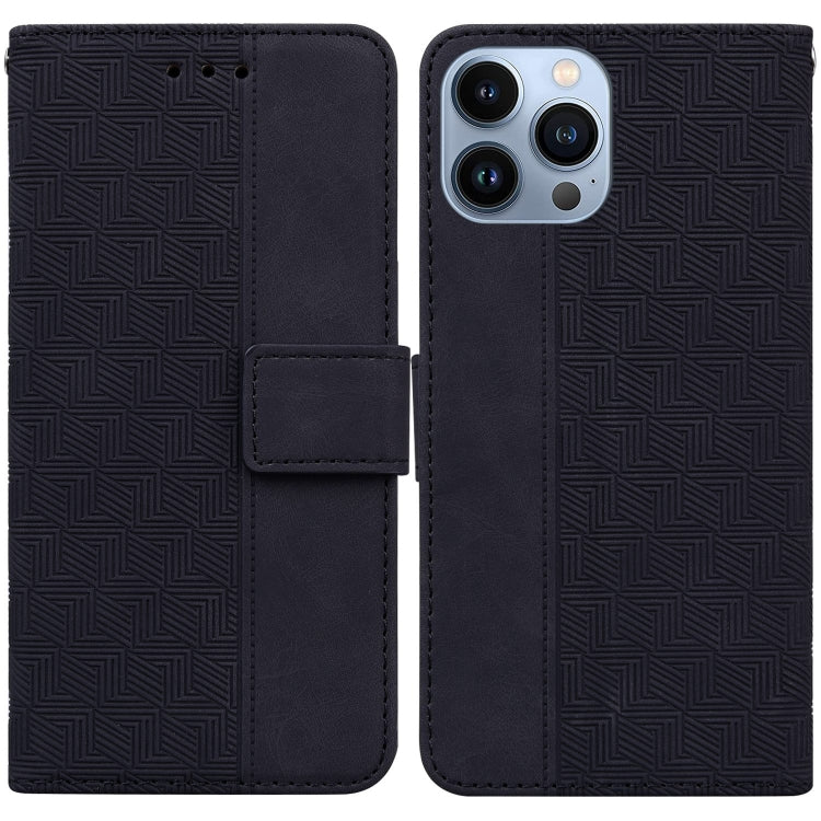 Geometric Embossed Leather Phone Case, Series 1