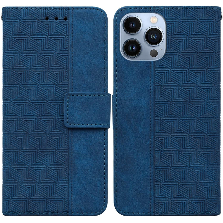 Geometric Embossed Leather Phone Case, Series 1