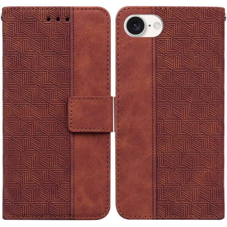 Geometric Embossed Leather Phone Case, Series 1