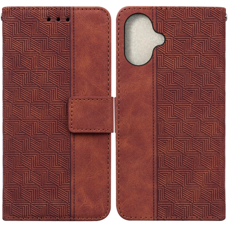 Geometric Embossed Leather Phone Case, Series 1