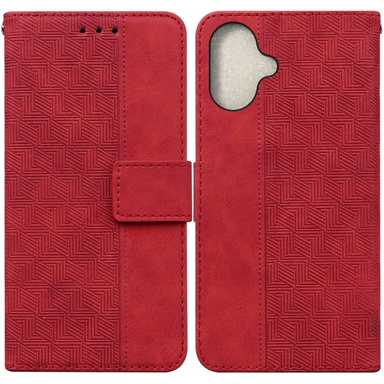 Geometric Embossed Leather Phone Case, Series 1