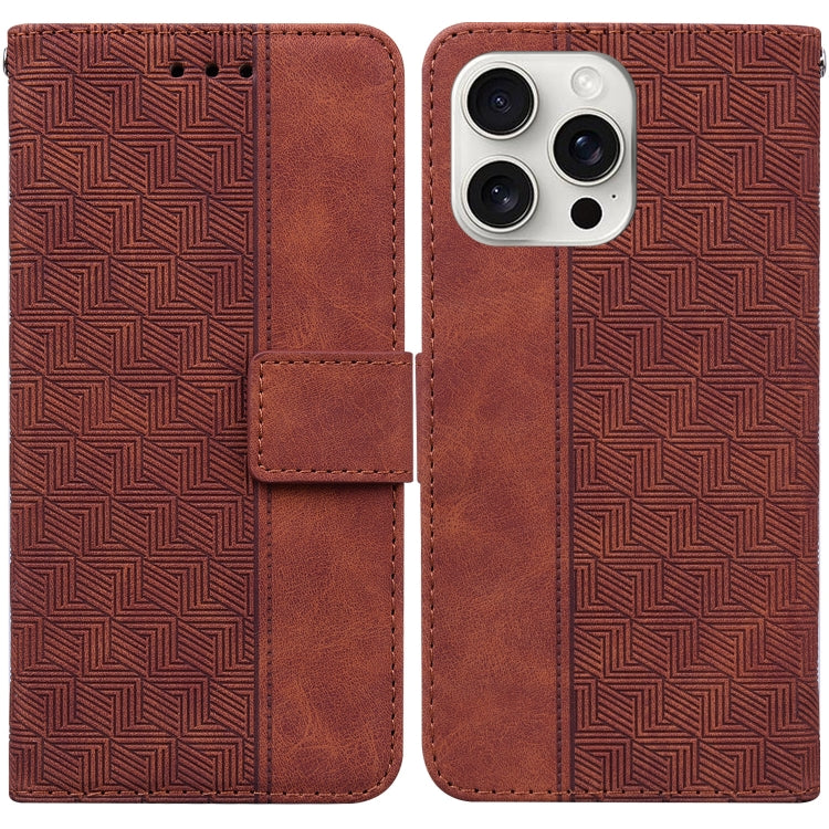 Geometric Embossed Leather Phone Case, Series 1