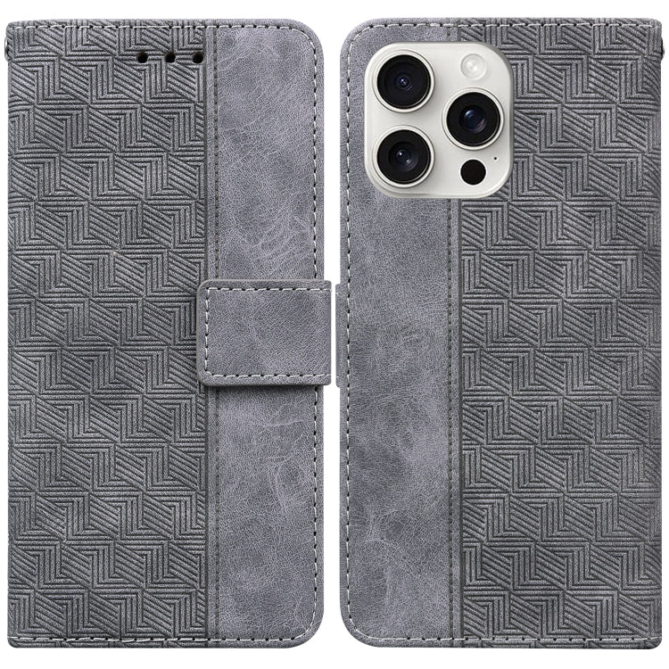 Geometric Embossed Leather Phone Case, Series 1