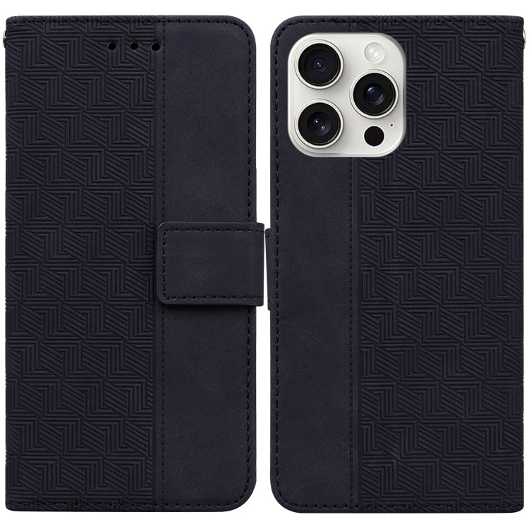 Geometric Embossed Leather Phone Case, Series 1