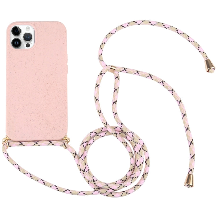 Wheat Straw TPU Shockproof Phone Case with Neck Lanyard, Series 1