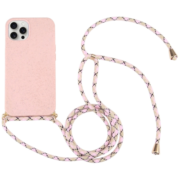 Wheat Straw TPU Shockproof Phone Case with Neck Lanyard, Series 1