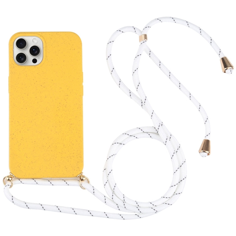 Wheat Straw TPU Shockproof Phone Case with Neck Lanyard, Series 1