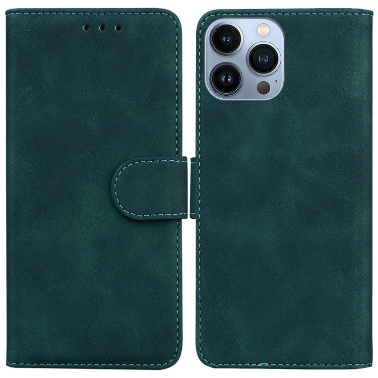 Skin Feel Pure Color Flip Leather Phone Case, For iPhone 14 Pro Max