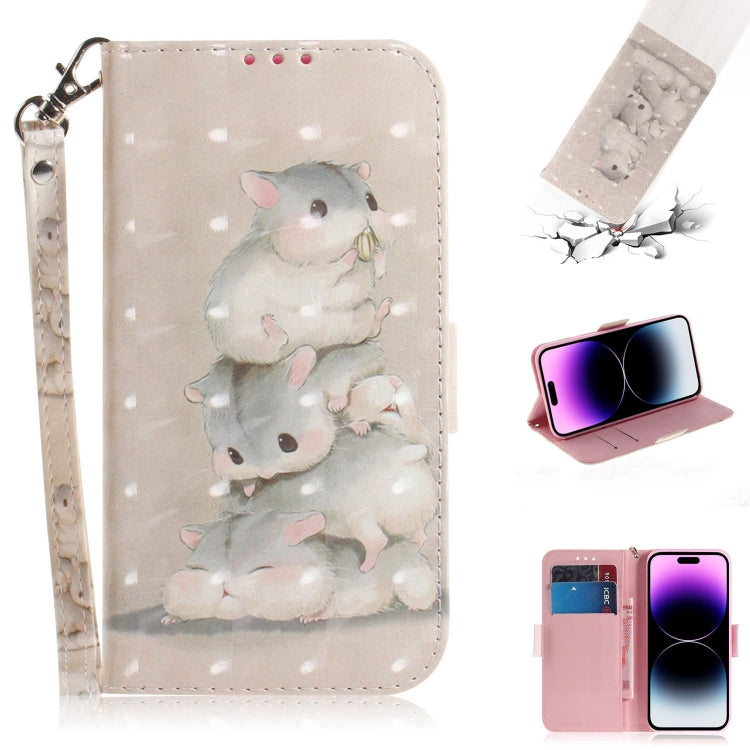 3D Colored Horizontal Flip Leather Phone Case, Series 1