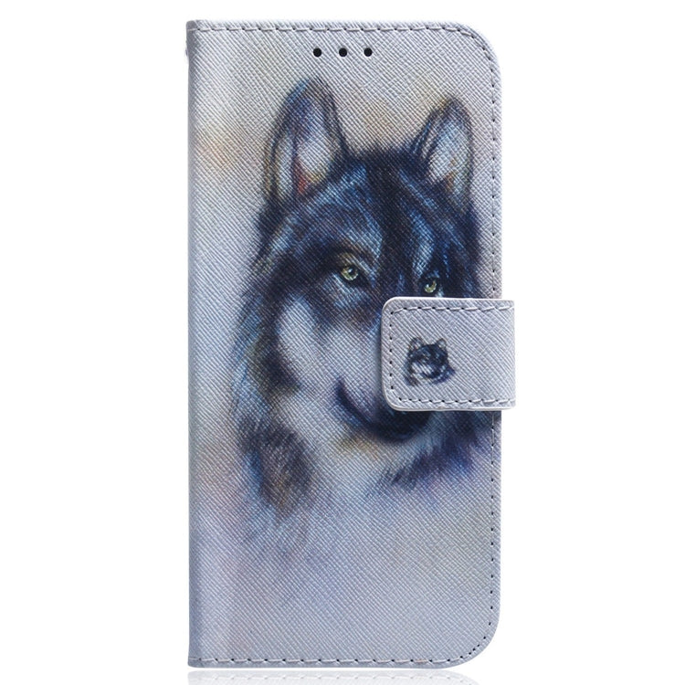 Coloured Drawing Flip Leather Phone Case, For iPhone 14 Pro Max