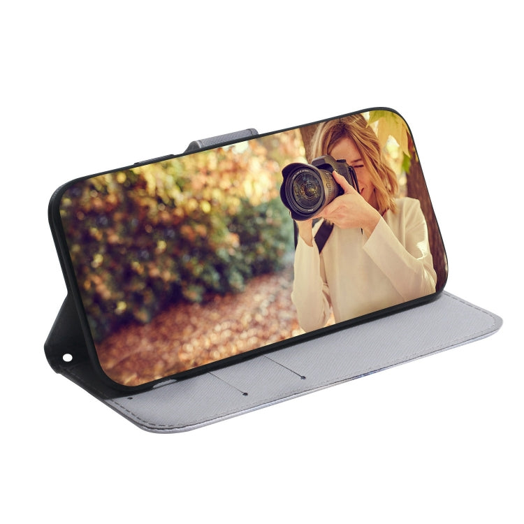 Coloured Drawing Flip Leather Phone Case, For iPhone 14 Pro Max