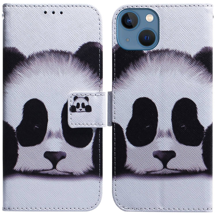 Coloured Drawing Flip Leather Phone Case, For iPhone 14, For iPhone 14 Pro