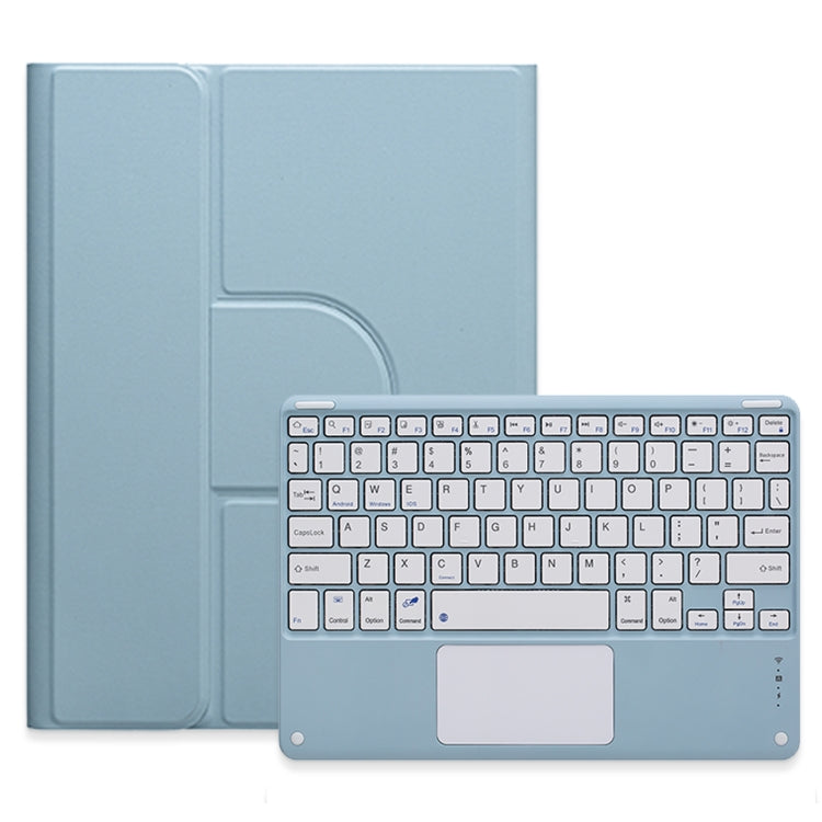 Square Button 360 Degree Rotatable Bluetooth Keyboard Leather Case with Touchpad