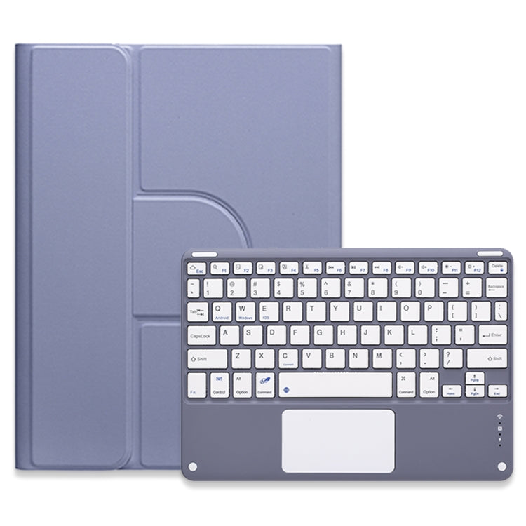 Square Button 360 Degree Rotatable Bluetooth Keyboard Leather Case with Touchpad