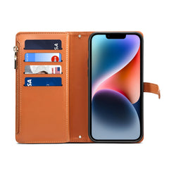 ESEBLE Star Series Lanyard Zipper Wallet RFID Leather Case, For iPhone 15