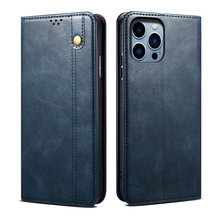 Oil Wax Crazy Horse Texture Leather Phone Case, Series 1