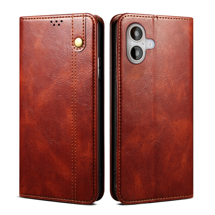 Oil Wax Crazy Horse Texture Leather Phone Case, Series 1