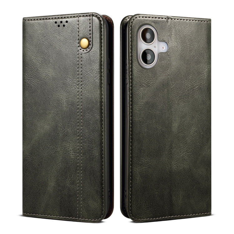 Oil Wax Crazy Horse Texture Leather Phone Case, Series 1