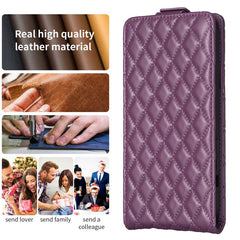 Diamond Lattice Vertical Flip Leather Phone Case, Series 1