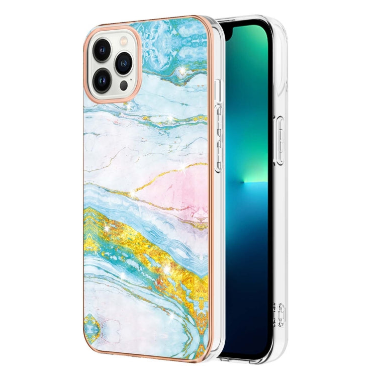 Electroplating Marble Pattern Dual-side IMD TPU Shockproof Phone Case, Series 1