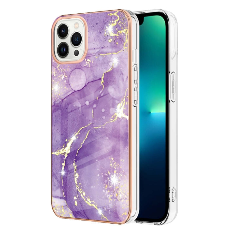 Electroplating Marble Pattern Dual-side IMD TPU Shockproof Phone Case, Series 1