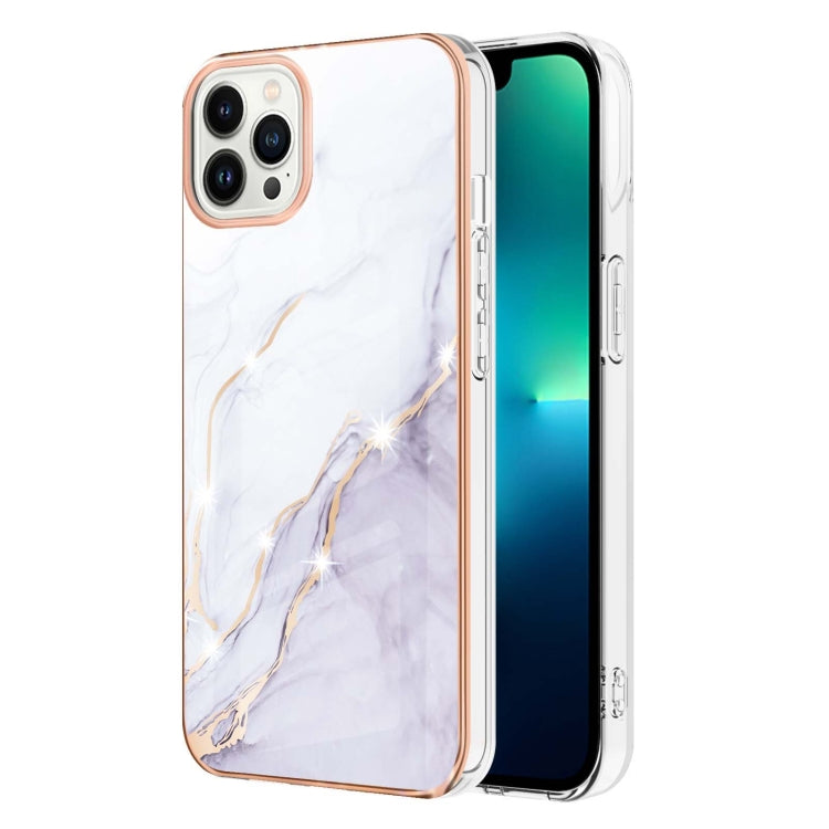 Electroplating Marble Pattern Dual-side IMD TPU Shockproof Phone Case, Series 1