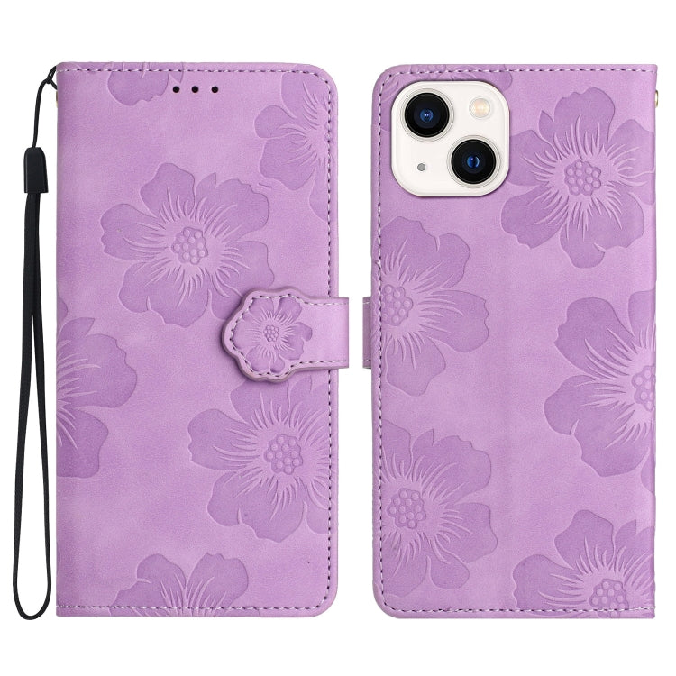 Flower Embossing Pattern Leather Phone Case, Series 1