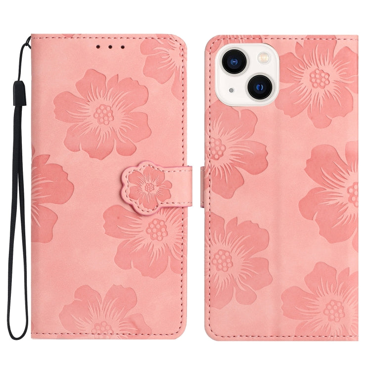 Flower Embossing Pattern Leather Phone Case, Series 1