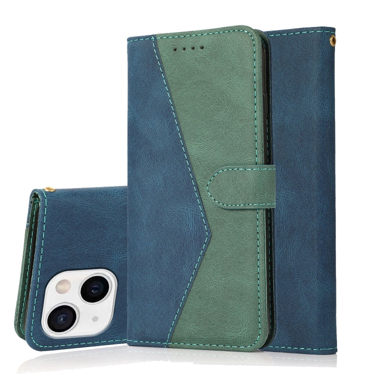 Dual-color Stitching Leather Phone Case, For iPhone 15
