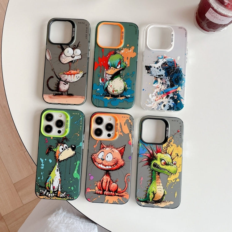 Animal Pattern Oil Painting Series PC + TPU Phone Case, Series 1