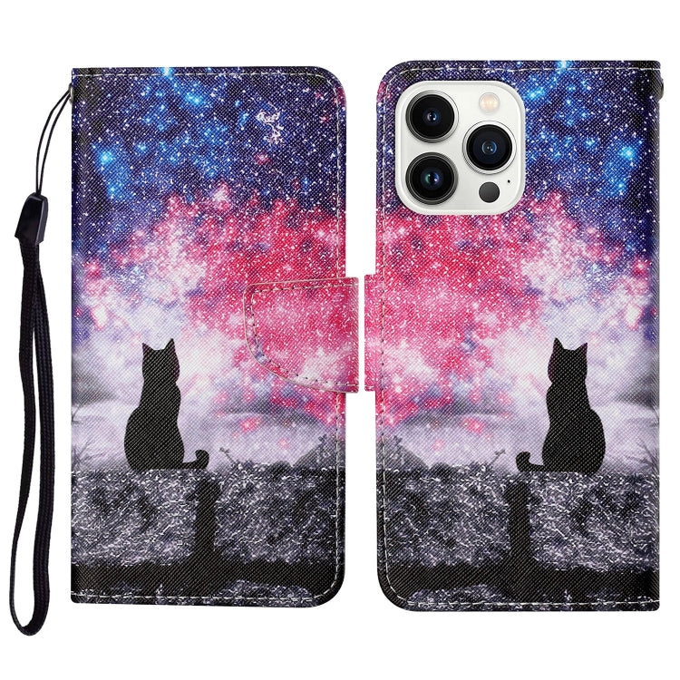 3D Colored Drawing Flip Leather Phone Case, Series 1