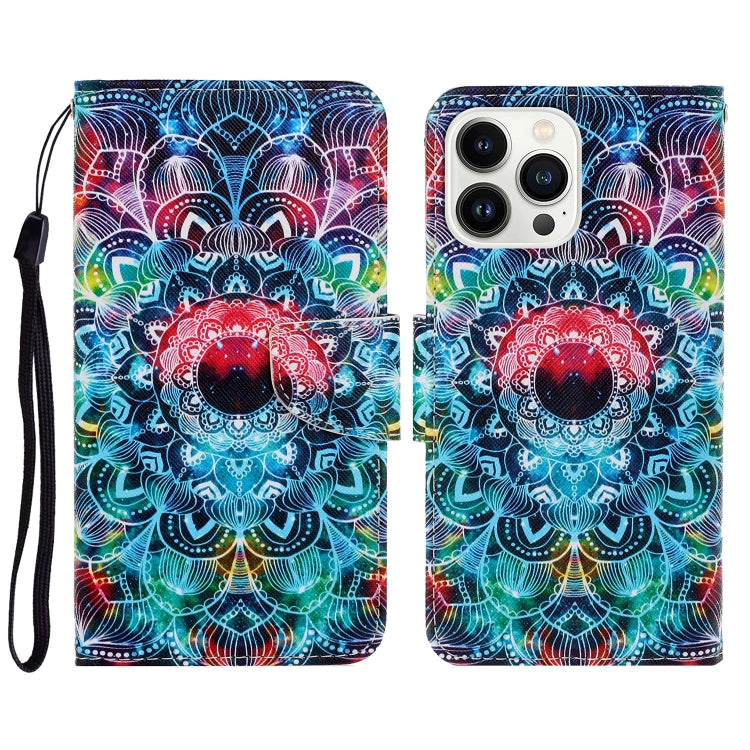 3D Colored Drawing Flip Leather Phone Case, Series 1