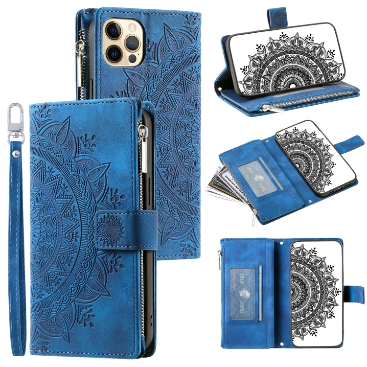 Multi-Card Totem Zipper Leather Phone Case, Series 1