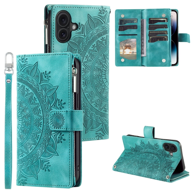 Multi-Card Totem Zipper Leather Phone Case, Series 1