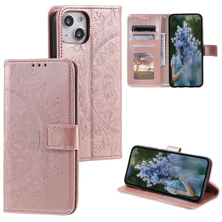 Totem Flower Embossed Leather Phone Case, Series 1