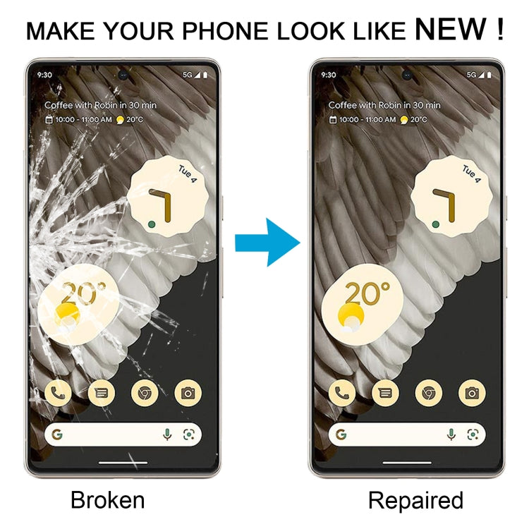 Front Screen Outer Glass Lens with OCA Optically Clear Adhesive, For Google Pixel 7 Pro, For Google Pixel 7, For Google Pixel 6a, For Google Pixel 6 Pro, For Google Pixel 6, For Google Pixel 5a 5G, For Google Pixel 4XL, For Google Pixel 4