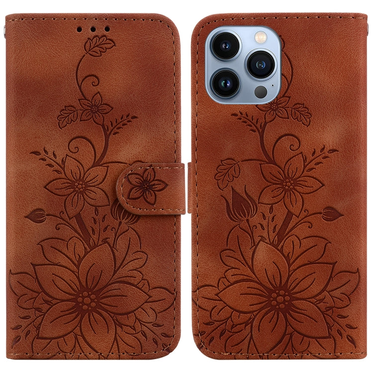 Lily Embossed Leather Phone Case, Series 1