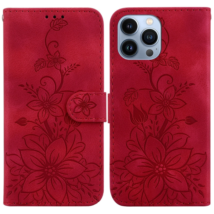 Lily Embossed Leather Phone Case, Series 1