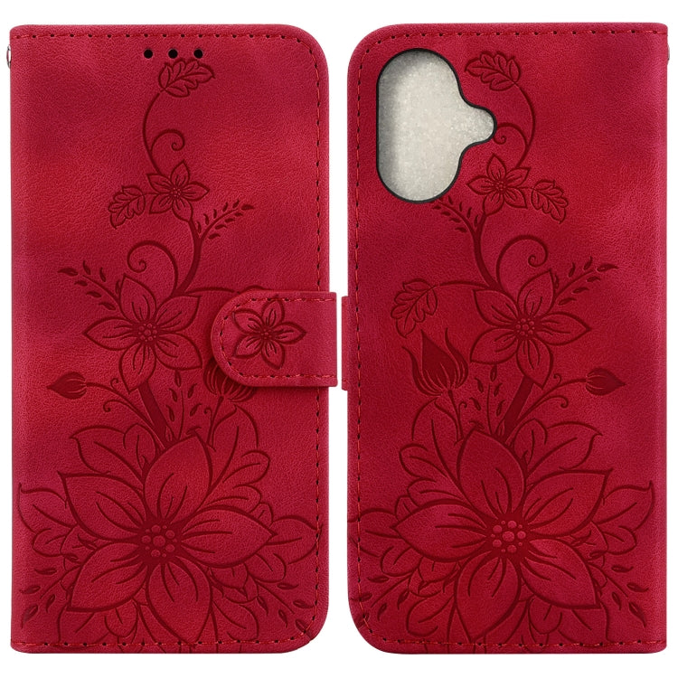 Lily Embossed Leather Phone Case, Series 1