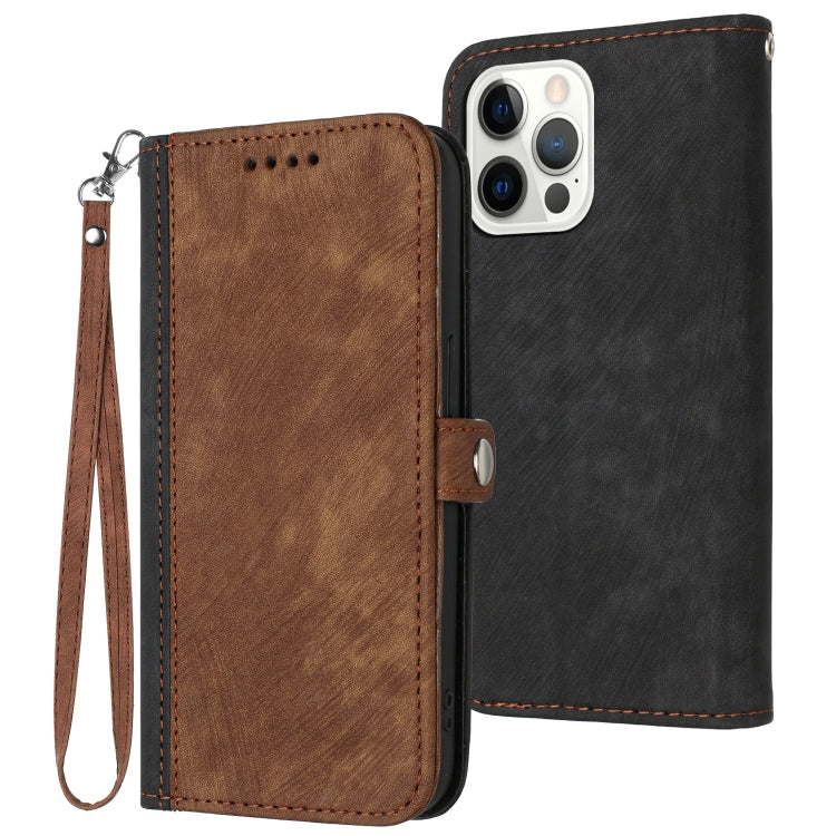 Side Buckle Double Fold Hand Strap Leather Phone Case, Series 1