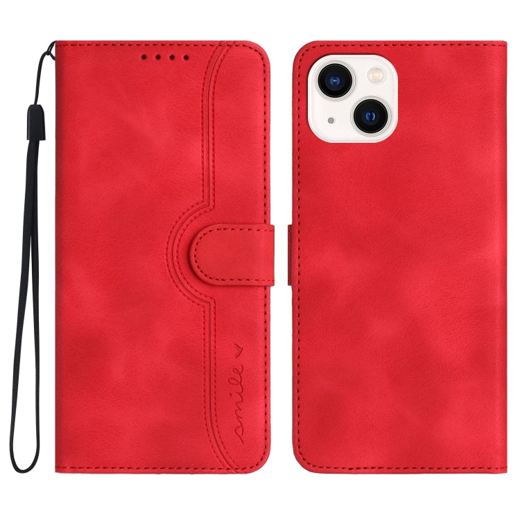 Heart Pattern Skin Feel Leather Phone Case, Series 1