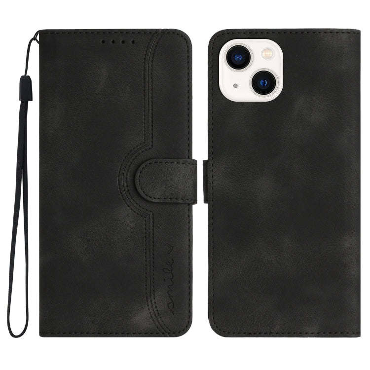 Heart Pattern Skin Feel Leather Phone Case, Series 1