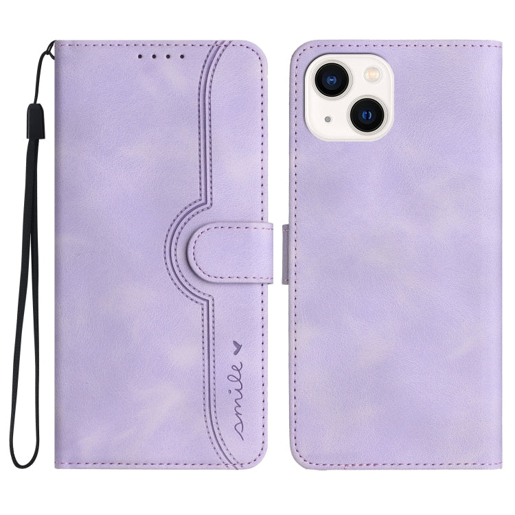 Heart Pattern Skin Feel Leather Phone Case, Series 1