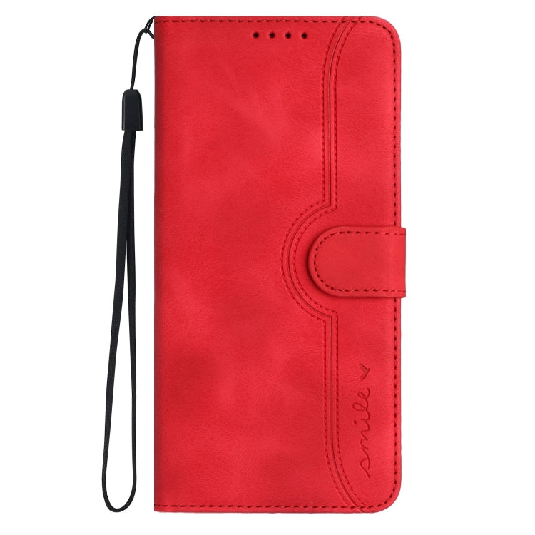 Heart Pattern Skin Feel Leather Phone Case, For iPhone 15