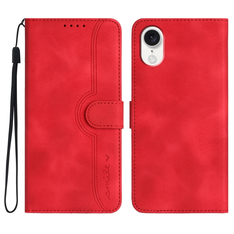 Heart Pattern Skin Feel Leather Phone Case, Series 1