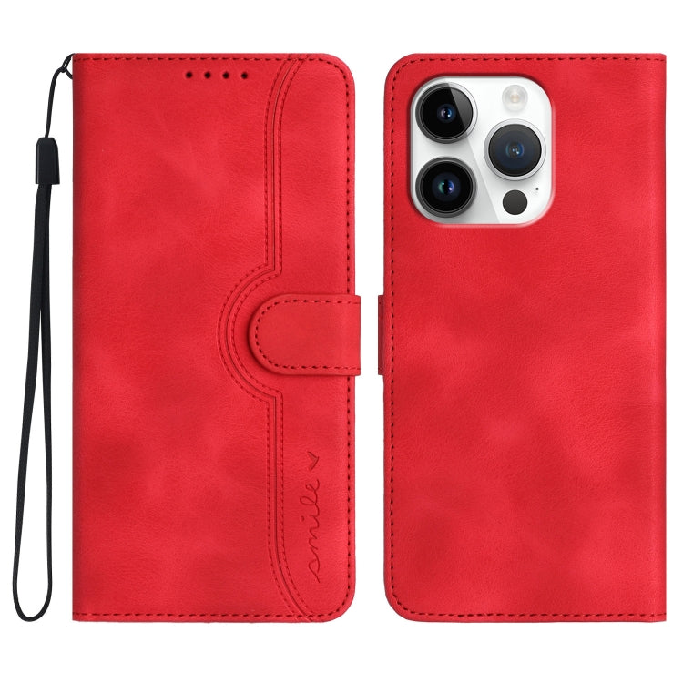 Heart Pattern Skin Feel Leather Phone Case, Series 1