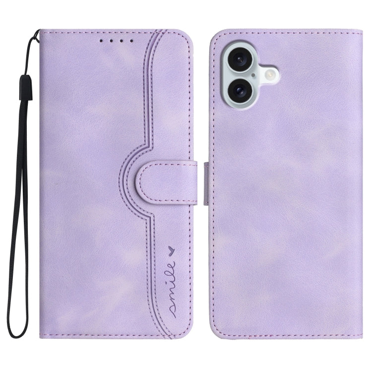 Heart Pattern Skin Feel Leather Phone Case, Series 1