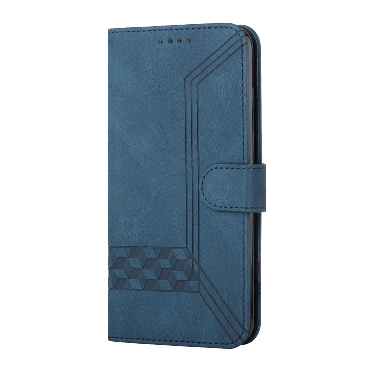 Cubic Skin Feel Flip Leather Phone Case, For iPhone 15